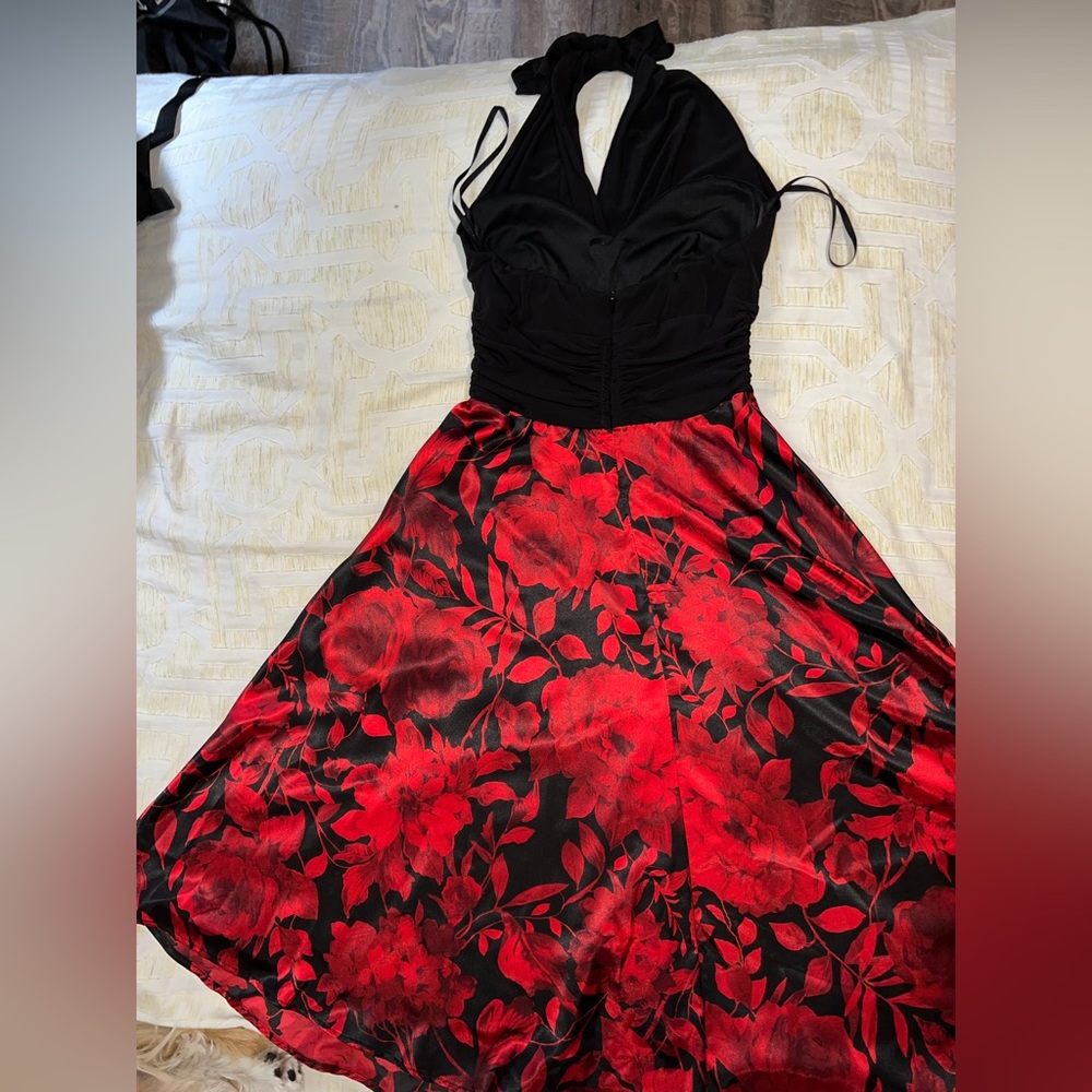 Connected Halter Dress with Built in Bra